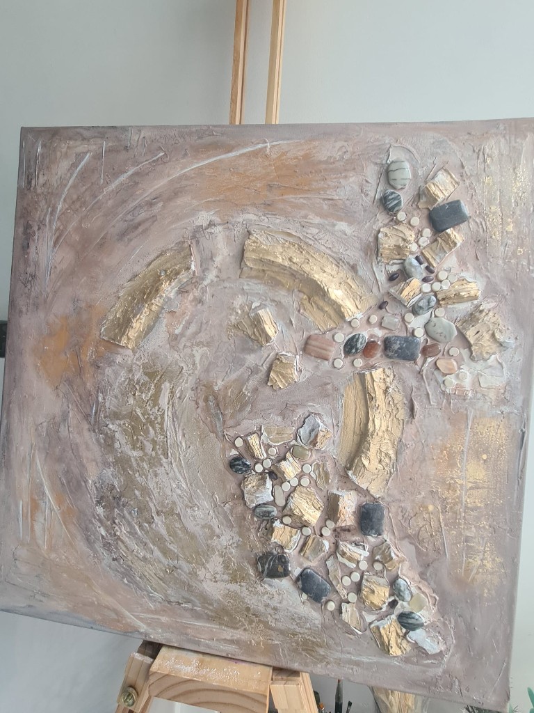 Neutral textured artwork placeholder